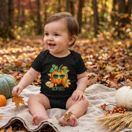 Persoonlijk Halloween Pompoen Baby Body Romper