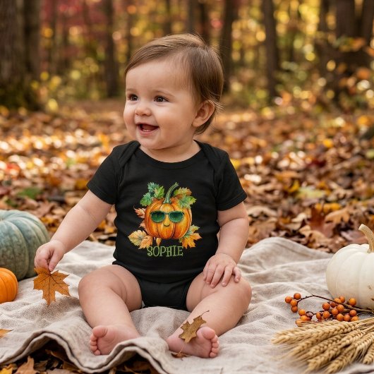 Persoonlijk Halloween Pompoen Baby Body Romper