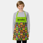 Persoonlijk Halloween schort voor kinderen (Gedragen)