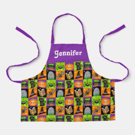 Persoonlijk Halloween-schort voor kinderen Schort