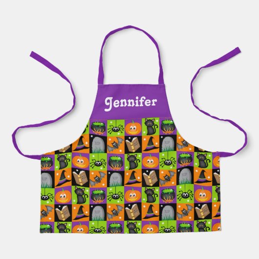 Persoonlijk Halloween-schort voor kinderen Schort (Voorkant)