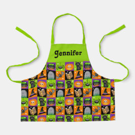 Persoonlijk Halloween-schort voor kinderen Schort