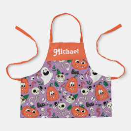 Persoonlijk Halloween-schort voor kinderen Schort