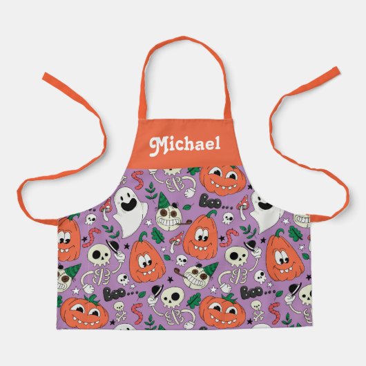 Persoonlijk Halloween-schort voor kinderen Schort (Voorkant)