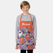 Persoonlijk Halloween-schort voor kinderen Schort (Gedragen)