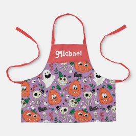 Persoonlijk Halloween-schort voor kinderen Schort