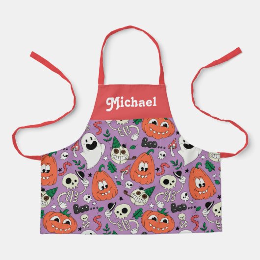 Persoonlijk Halloween-schort voor kinderen Schort (Voorkant)