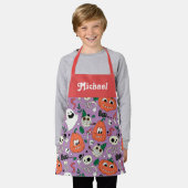 Persoonlijk Halloween-schort voor kinderen Schort (Gedragen)