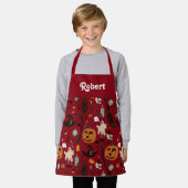 Persoonlijk Halloween-schort voor kinderen Schort (Gedragen)