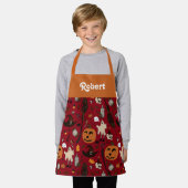Persoonlijk Halloween-schort voor kinderen Schort (Gedragen)