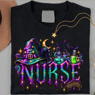 Persoonlijk Halloween-shirt voor verpleegkundigen T-shirt
