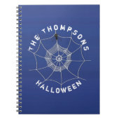 Persoonlijk Halloween Spinnenweb Notitieboek (Voorkant)