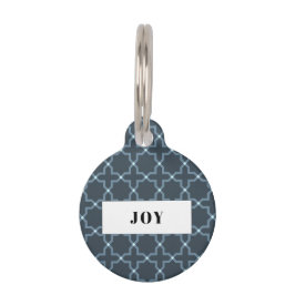 Persoonlijk halsbandje met antracietgrijze sterren huisdierpenning