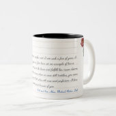 Persoonlijk handgeschreven handgeschreven handschr tweekleurige koffiemok (Voorkant rechts)