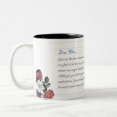 Persoonlijk handgeschreven handgeschreven handschr tweekleurige koffiemok (Links)