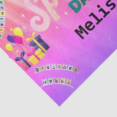 Persoonlijk Happy Birthday-document Tissuepapier (Detail)