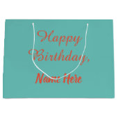 Persoonlijk Happy Birthday, feestdag Groot Cadeauzakje (Voorkant)