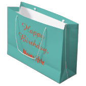Persoonlijk Happy Birthday, feestdag Groot Cadeauzakje (Voorkant Gekanteld)