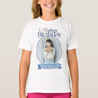 Persoonlijk Happy Birthday Foto T-Shirt | Op Maat