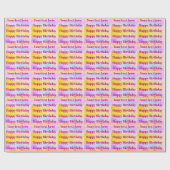Persoonlijk Happy Birthday Inpakpapier (Vlak)