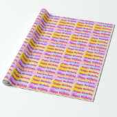 Persoonlijk Happy Birthday Inpakpapier (Uitgerold)