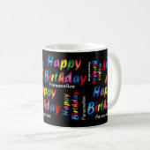 Persoonlijk Happy Birthday Koffiemok (Voorkant rechts)