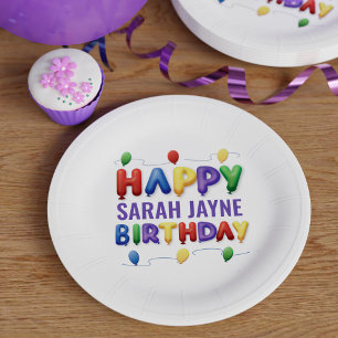 Persoonlijk Happy Birthday Paper-Bord Papieren Bordje