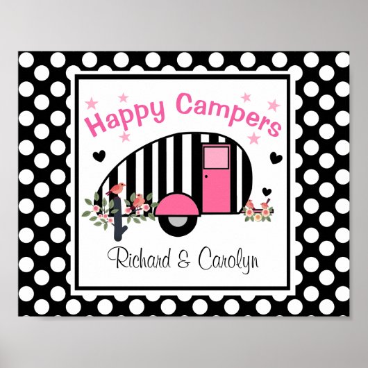 Persoonlijk Happy Campers-Poster Poster (Voorkant)