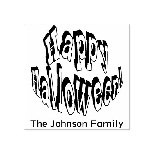 Persoonlijk - Happy Halloween Rubberstempel (Afrduk)
