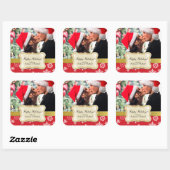 Persoonlijk Happy Holiday Photo Kerst sticker (Vel)