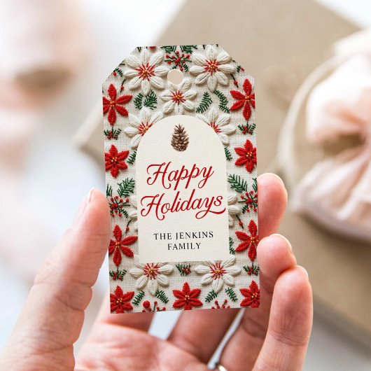 Persoonlijk Happy Holidays Favor Cadeaulabel