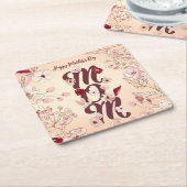 Persoonlijk Happy Moederdag mam Kartonnen Onderzetters (Schuin)