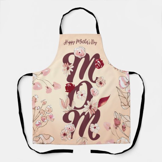 Persoonlijk Happy Moederdag mam Schort (Voorkant)