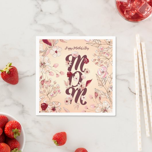 Persoonlijk Happy Moederdag mam Servet (Insitu)