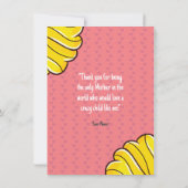 Persoonlijk Happy Moederdag Yellow Hair (Achterkant)