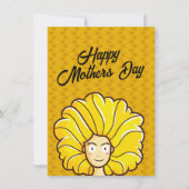 Persoonlijk Happy Moederdag Yellow Hair (Voorkant)