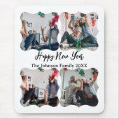 Persoonlijk Happy New Year-script 4 collagefoto Muismat (Voorkant)