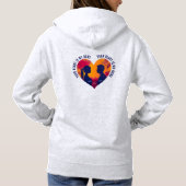Persoonlijk Hart Is Mijn Thuis Koppel Silhouet  Hoodie (Achterkant)