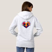 Persoonlijk Hart Is Mijn Thuis Koppel Silhouet  Hoodie (Achterkant volledig)