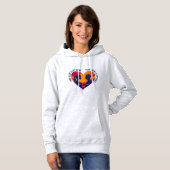 Persoonlijk Hart Is Mijn Thuis Koppel Silhouet  Hoodie (Voorkant volledig)