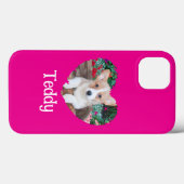 Persoonlijk hart met pootafdrukken & foto Case-Mate iPhone case (Achterkant (horizontaal))