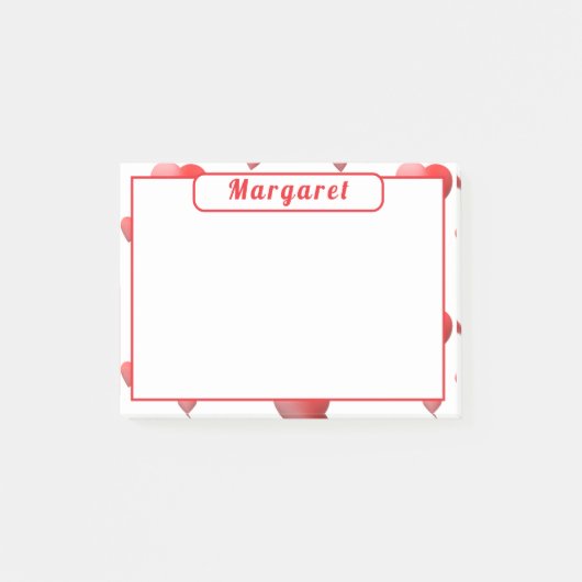 Persoonlijk hart post-it® notes (Voorkant)