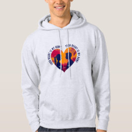 Persoonlijk Hart Silhouet van Koppel in Liefde Hoodie