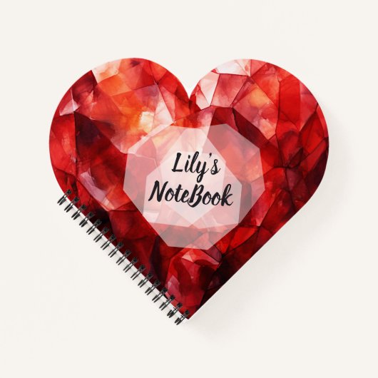 Persoonlijk Hart Spiraal Notitieboek Voor Werk & S (Voorkant)