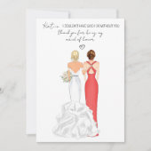 Persoonlijk hartelijk dank dat je mijn getuige ben kaart (Voorkant)