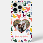 Persoonlijk Hartjes Kunstpatroon in Kleur Case-Mate iPhone Case (Achterkant)