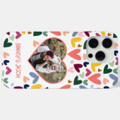 Persoonlijk Hartjes Kunstpatroon in Kleur Case-Mate iPhone Case (Achterkant (horizontaal))
