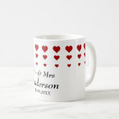 Persoonlijk Hartjes Patroon Koffiemok (Voorkant rechts)