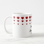 Persoonlijk Hartjes Patroon Koffiemok (Links)