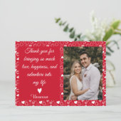 Persoonlijk hartpatroon voor Valentijnsdag met fot Feestdagenkaart (Staand voorkant)